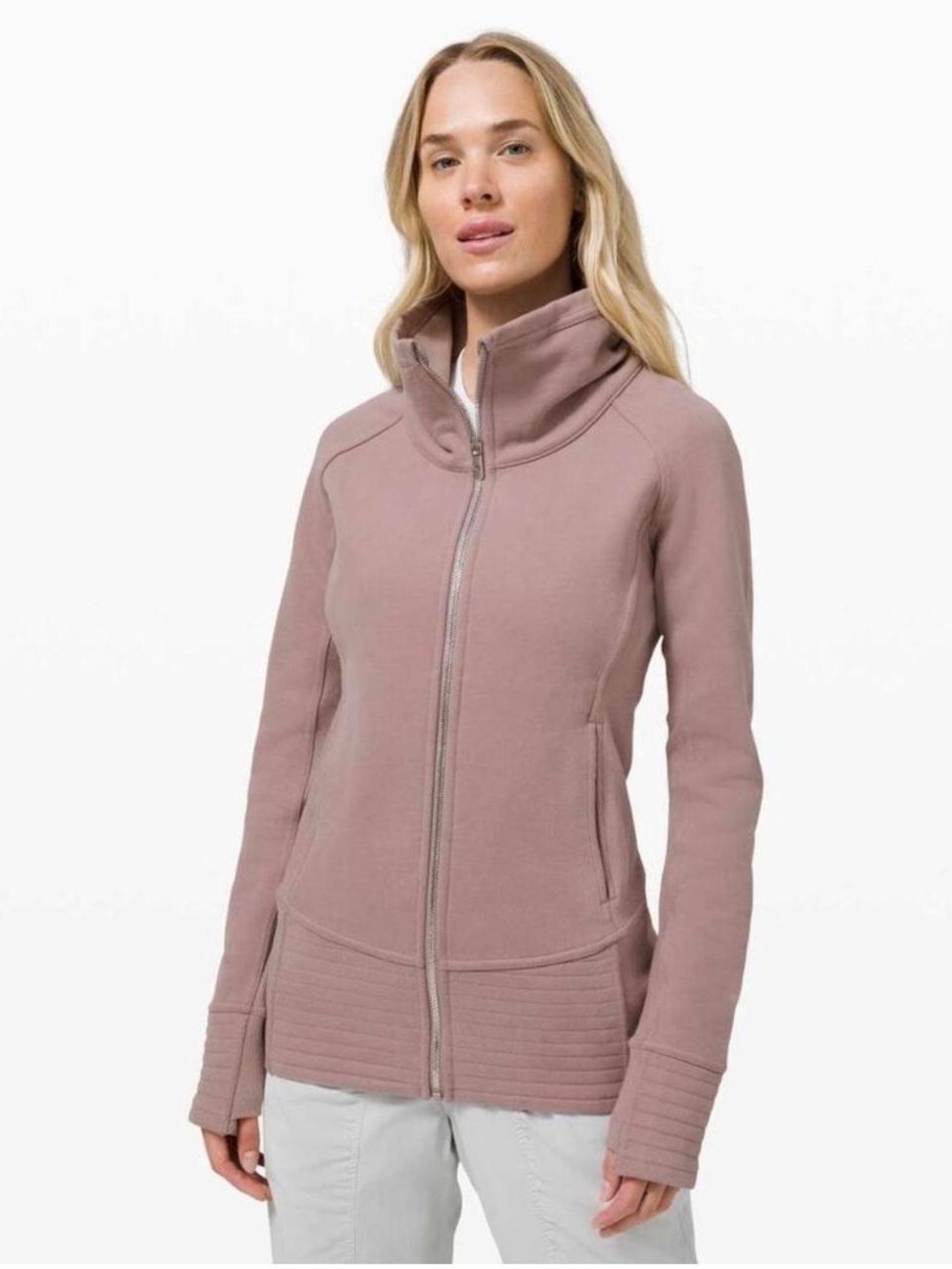 Lululemon Radiant Jacket in Mauve Zip-Up Fitted Jacket Size 4